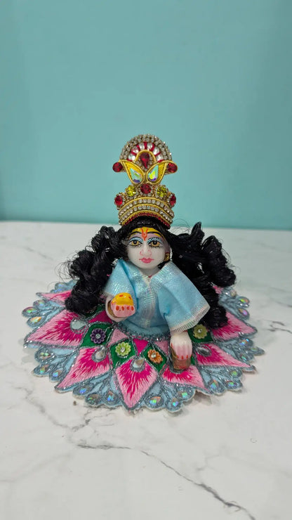 Laddu Gopal Mukut Size 4 Stone Work