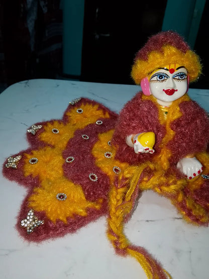 Laddu Gopal Winter Woolen Dress Size 5